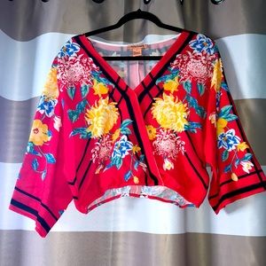 Flying Tomato, large crop top kimono